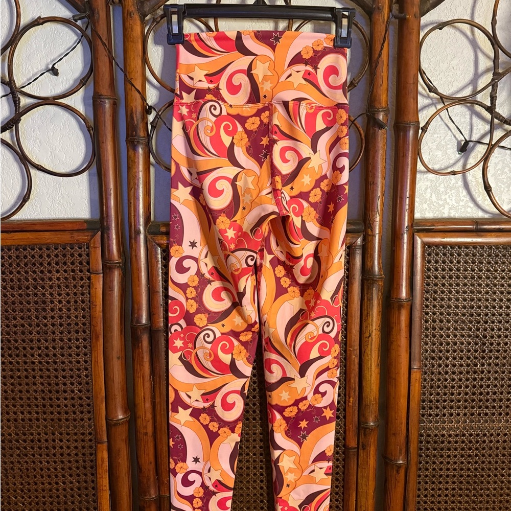 Beach Riot Floral Swirl Leggings in Pink and Orange - Picture 2 of 3